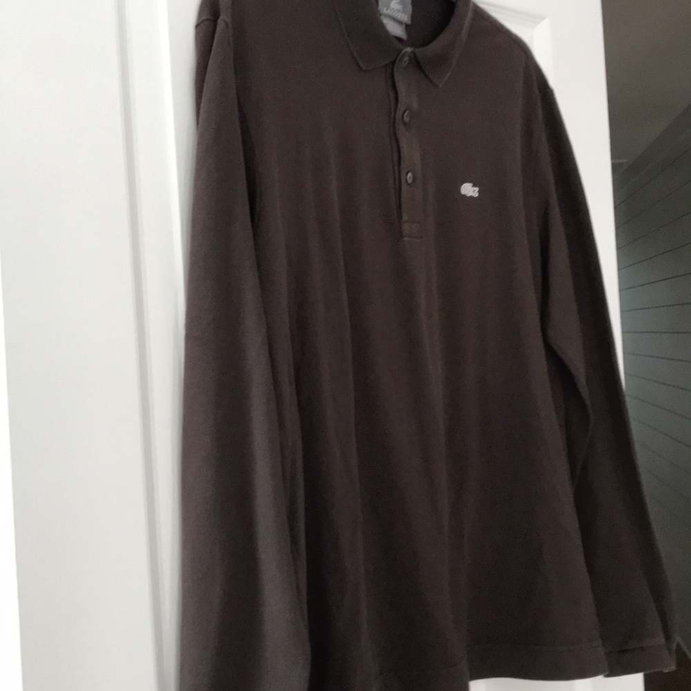 Lacoste Men’s Polo Long Sleeves Shirt - Brown - Picture 4 of 10